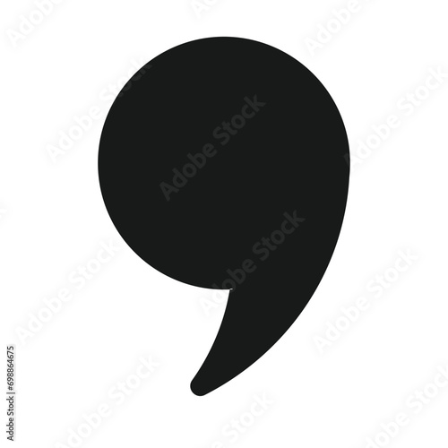 comma symbol icon vector photo