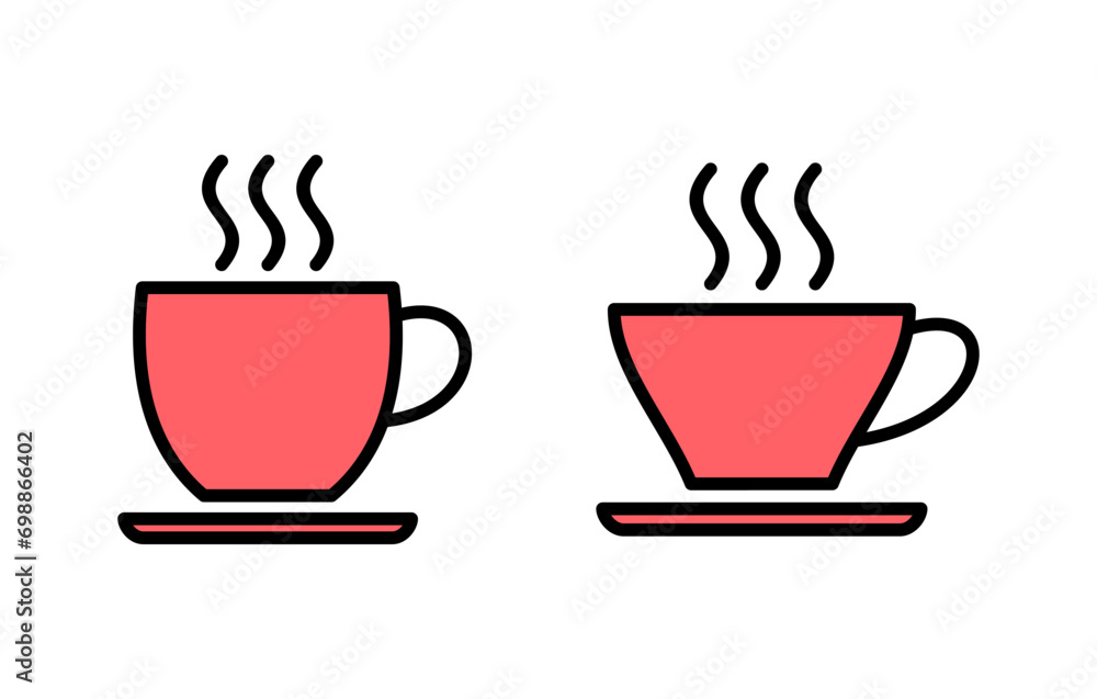 coffee cup icon set illustration. cup a coffee sign and symbol coffee cup icon set illustration. cup a coffee sign and symbol