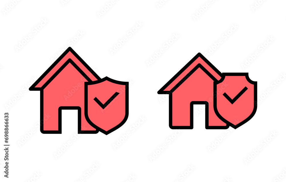 home insurance icon set illustration. home protection sign and symbol home insurance icon set illustration. home protection sign and symbol