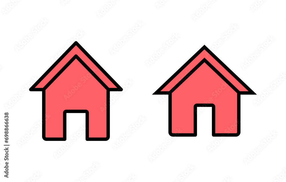 Home icon set illustration. House sign and symbol Home icon set illustration. House sign and symbol