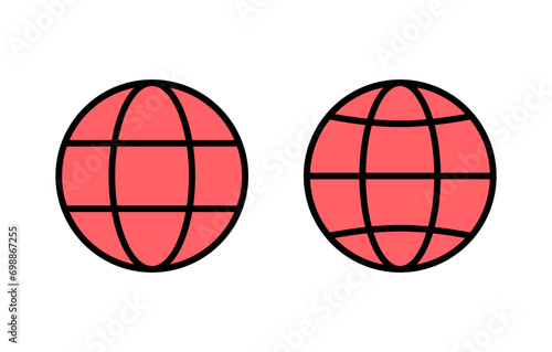 Web icon set illustration. go to web sign and symbol. web click icon. Global search icon