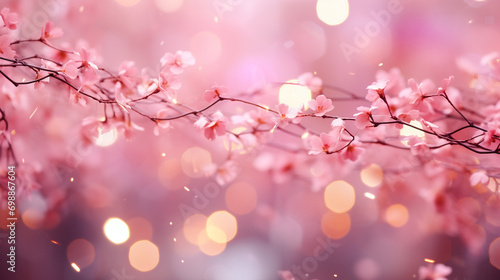 pink cherry blossom HD 8K wallpaper Stock Photographic Image 