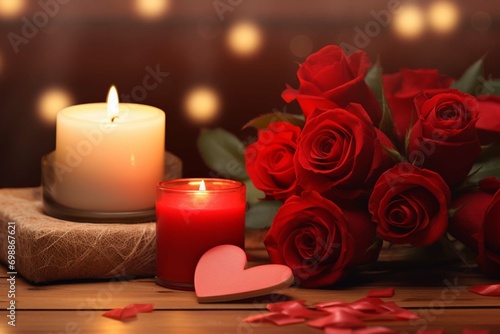  Valentines day background, social media background for vday, full of romance cards with love, red rose and candles