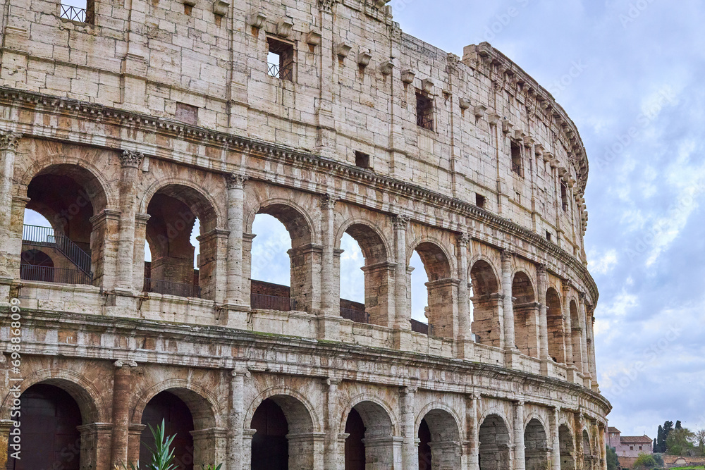 Fototapeta premium Exterior View of the Ancient Colosseum in Rome