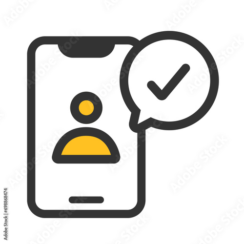 スマホ 確認完了のアイコン