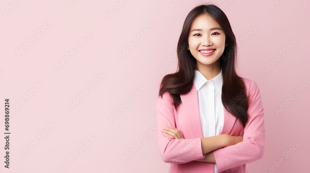 successful business asian women in pink dress successful business asian women in pink dress