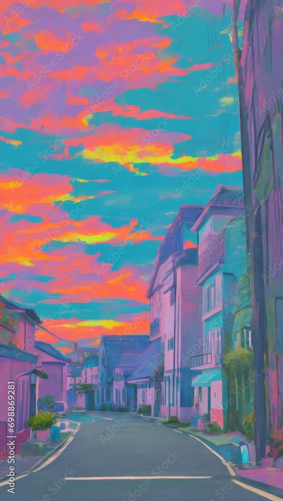 Obraz premium watercolor painting view