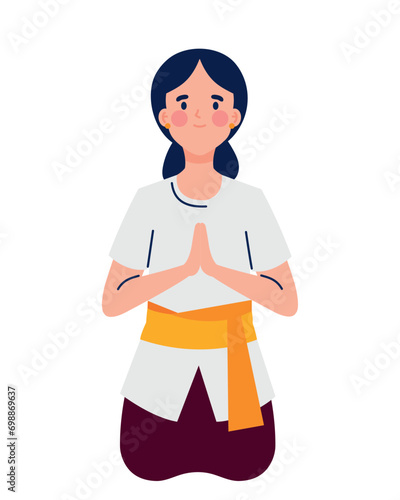 nyepi woman praying design