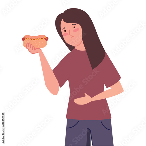 bulimia woman with eat disorder