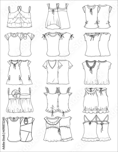 varias,siluetas,vector,mujer,moda,femenino
