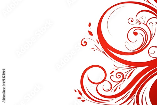 red abstract ornament on white background