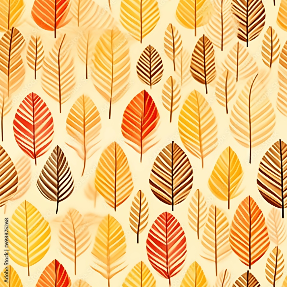 cartoon leaf autumn doodle pattern cartoon leaf autumn doodle pattern