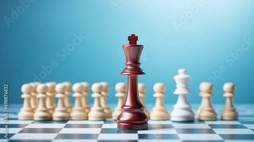chess piece on chess board. generative ai