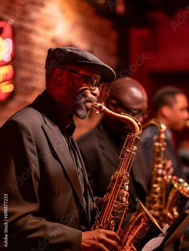 A Jazz Club Featuring African-American Musicians Celebrating The Rich Legacy Of Jazz In Black Culture