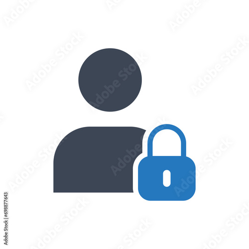User account lock vector icon