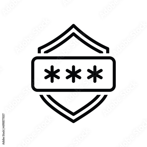 Password security protection vector icon