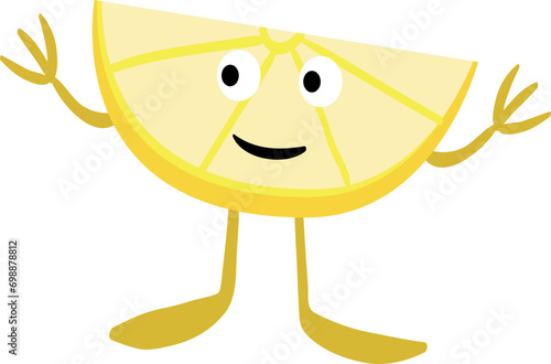 orange fruits cartoon character vector illustration