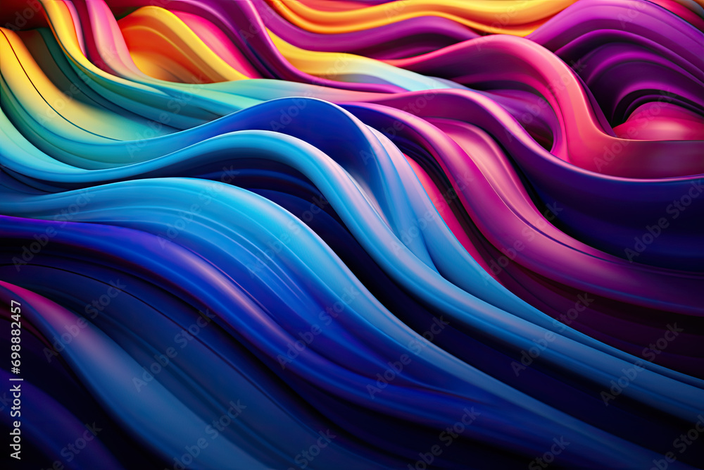 A stunning 3D render of an abstract multicolor spectrum A stunning 3D render of an abstract multicolor spectrum