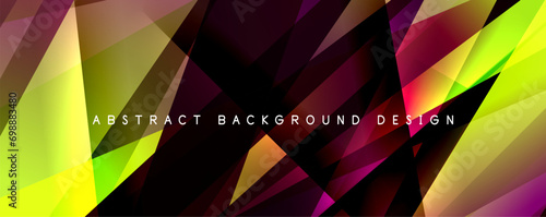 Breaking Glass Background, Kaleidoscope effect. Transparent Straight Lines. Dynamic Light Rays effect. Vector Illustration For Wallpaper, Banner, Background, Card, Book Illustration, landing page