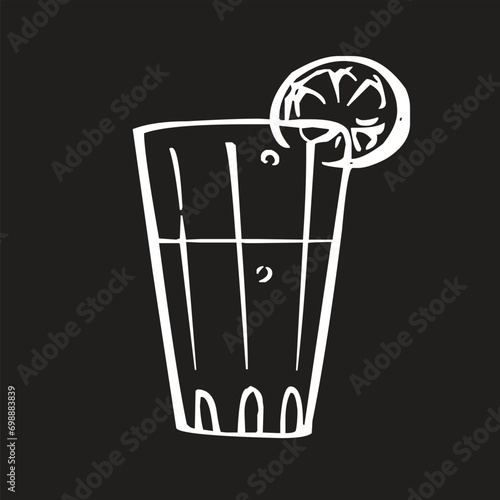 glass of cola with ice