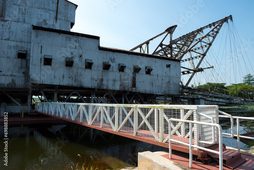 Wallpaper Mural The last abandoned tin mining dredger during British colonial now display in Tanjung Tualang, Batu Gajah, Perak, Malaysia Torontodigital.ca