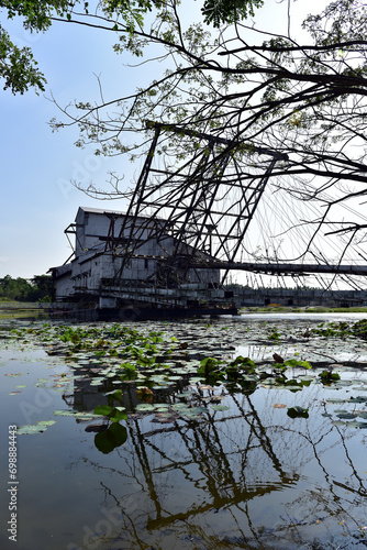 Wallpaper Mural The last abandoned tin mining dredger during British colonial now display in Tanjung Tualang, Batu Gajah, Perak, Malaysia Torontodigital.ca