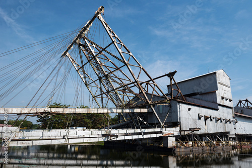 Wallpaper Mural The last abandoned tin mining dredger during British colonial now display in Tanjung Tualang, Batu Gajah, Perak, Malaysia Torontodigital.ca