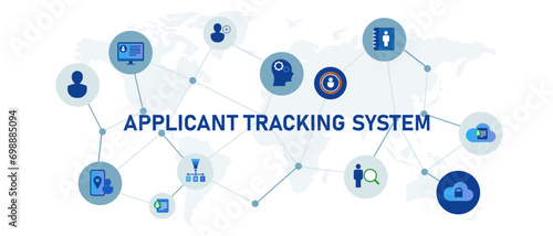 applicant tracking system for company recruitment employment candidate with smartphone or computer device