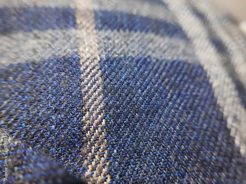 A collection of photos of fabrics for flannel shirts in detail seen from very close shooting angles