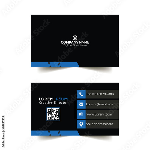 horizontal  clean Business Card template vector design
