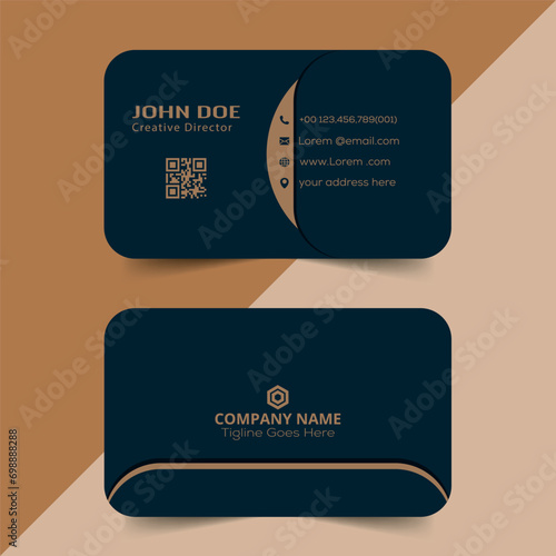 horizontal  clean Business Card template vector design