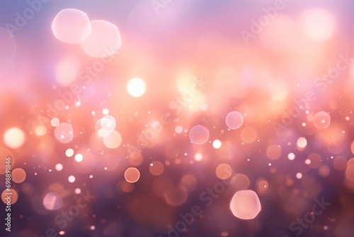  Beautiful bokeh lights blurred background in color of the year 2024 peach fuzz