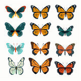 Simple logo of Monarch butterfly