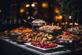 Buffet food catering food party at restaurant