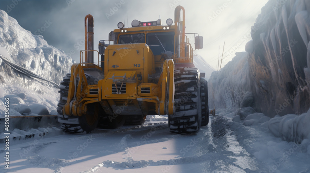 excavator on the road excavator on the road