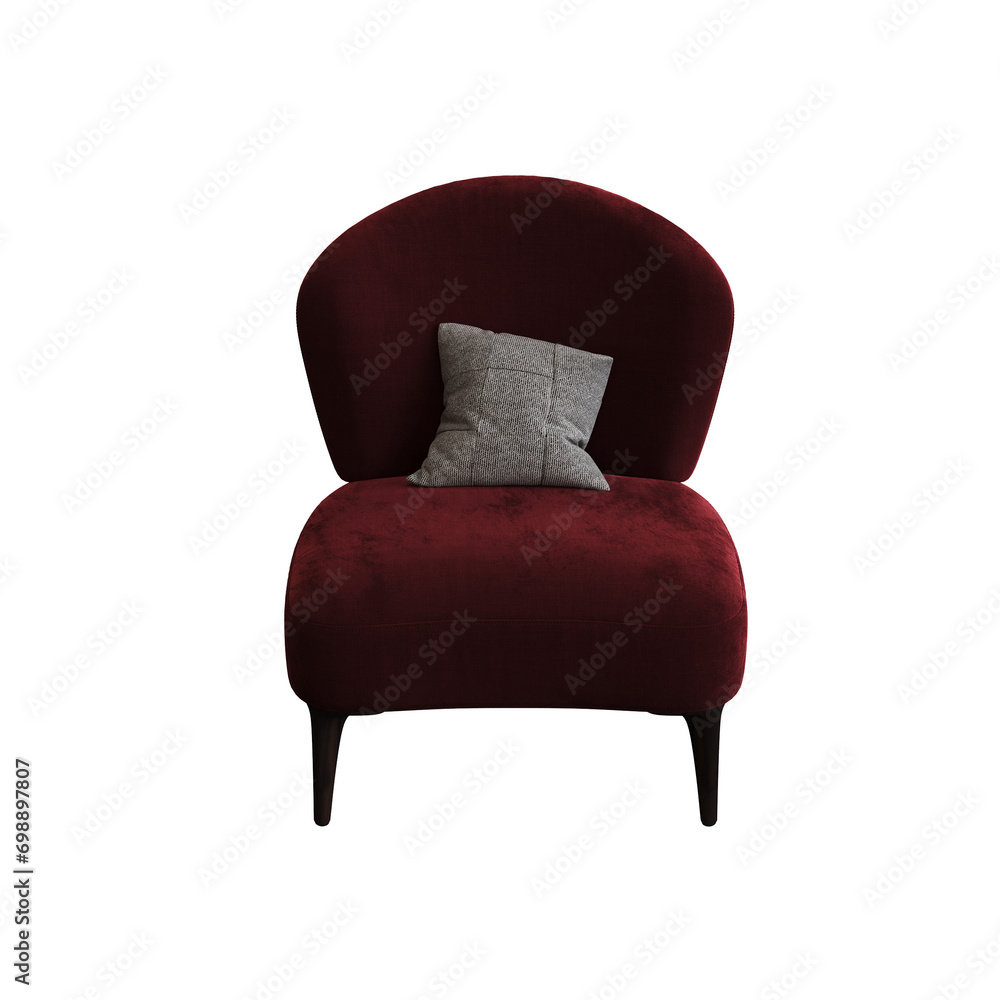 armchair isolate on a transparent background, interior furniture, 3D illustration, cg render
