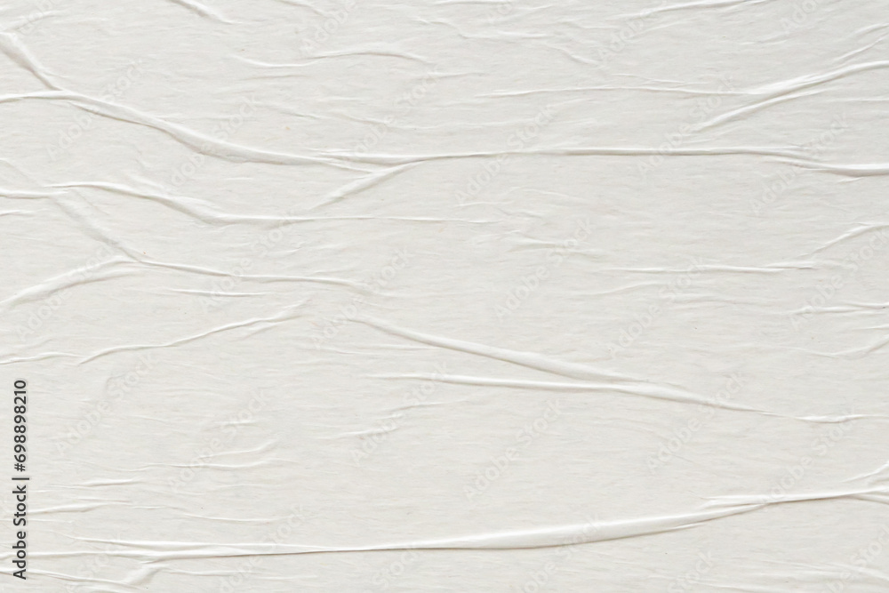 White blank crumpled and creased paper poster texture background White blank crumpled and creased paper poster texture background