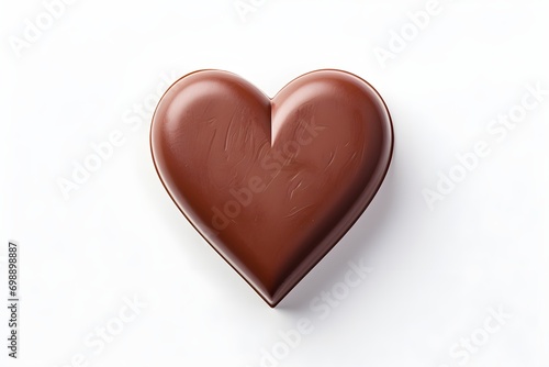 Isolated heart shaped chocolate