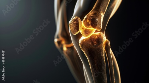 The leg and knee bone showing pain. medical use Education and Commerce #698899081