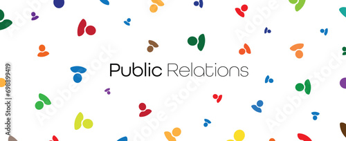 Public Relations card on white background