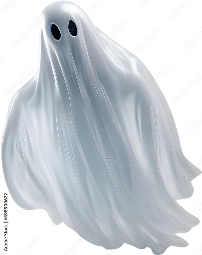 A close-up of a scary ghost, a close-up of a scary ghost floating in the air for decoration. A close-up of a scary ghost, a close-up of a scary ghost floating in the air for decoration.