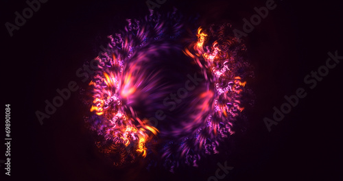 3D manual rendering abstract round hole light background