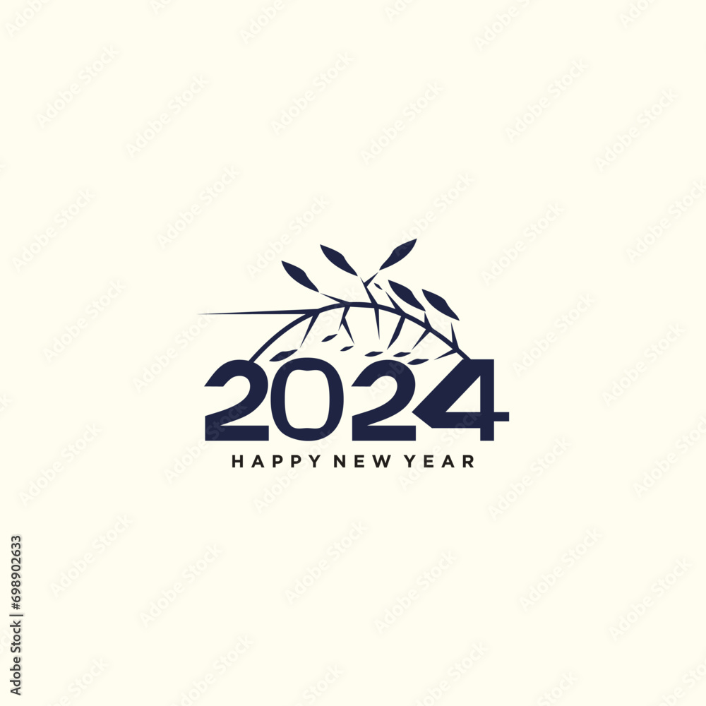 2024 new year logo design with modern unique concept