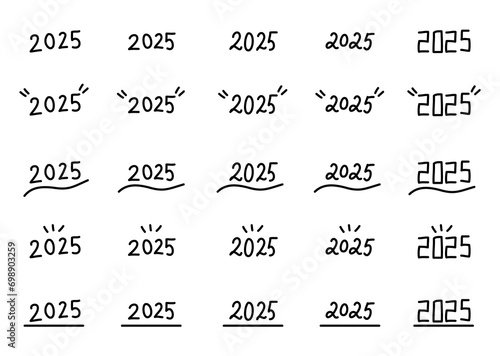 2025手書き文字黒
