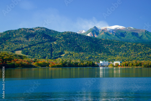Lake Akan in Autumn, Kushiro city, Hokkaido prefecture, Japan.