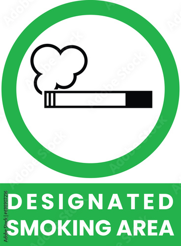 Smoking sign with cigarette vector