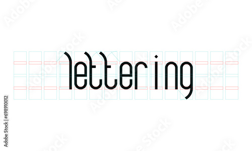 Editable light/slim font concept with grid template.