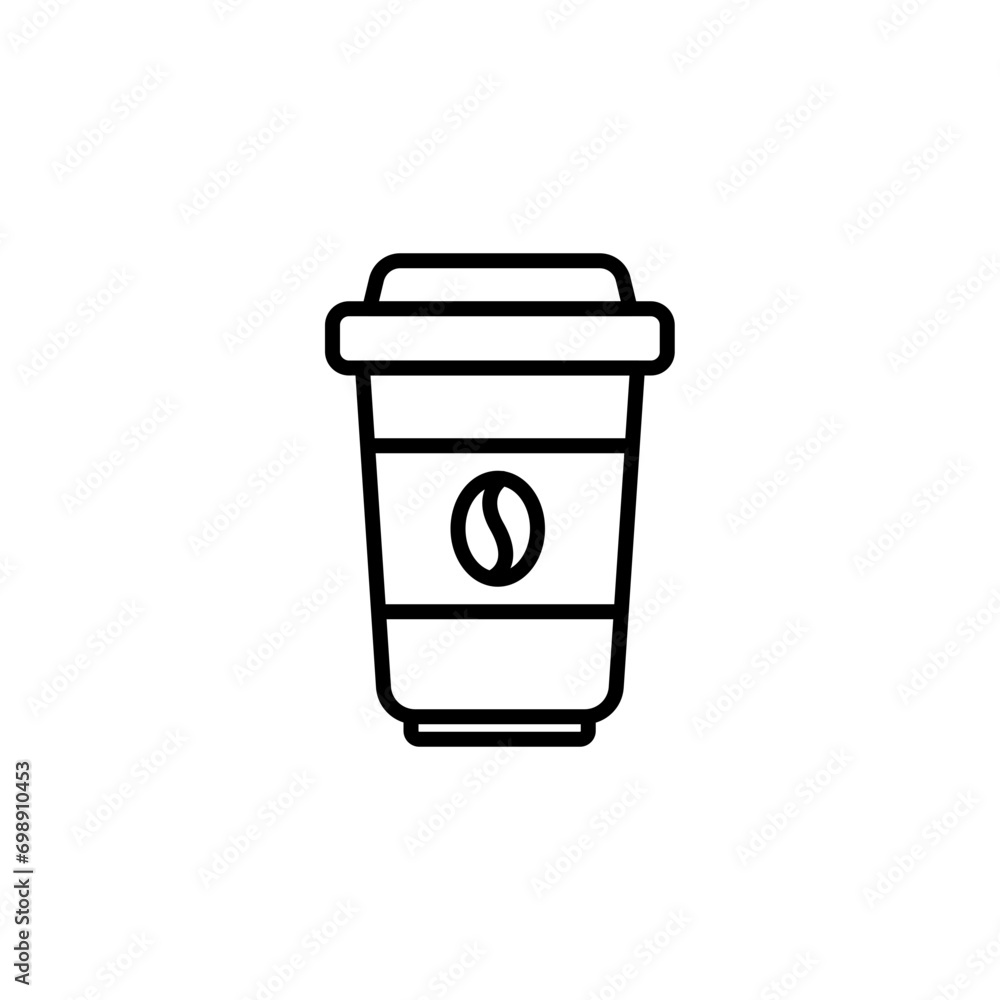 Coffee glass outline icons, minimalist vector illustration ,simple transparent graphic element .Isolated on white background Coffee glass outline icons, minimalist vector illustration ,simple transparent graphic element .Isolated on white background