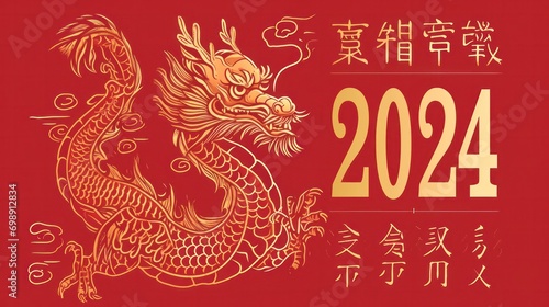 chinese new year 2024 illustration