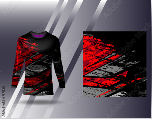 Sports jersey and tshirt template sports design for football racing gaming jersey vector